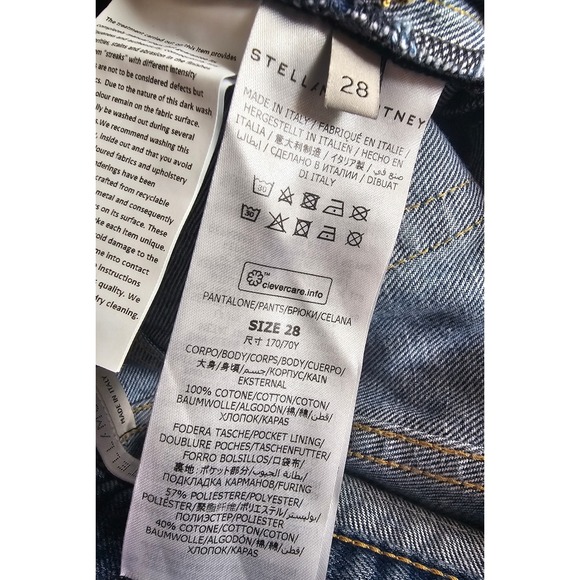 Stella McCartney Distressed Falabella Knees Chain Link Jeans‎ Light Wash 28 TP01 - Picture 11 of 13